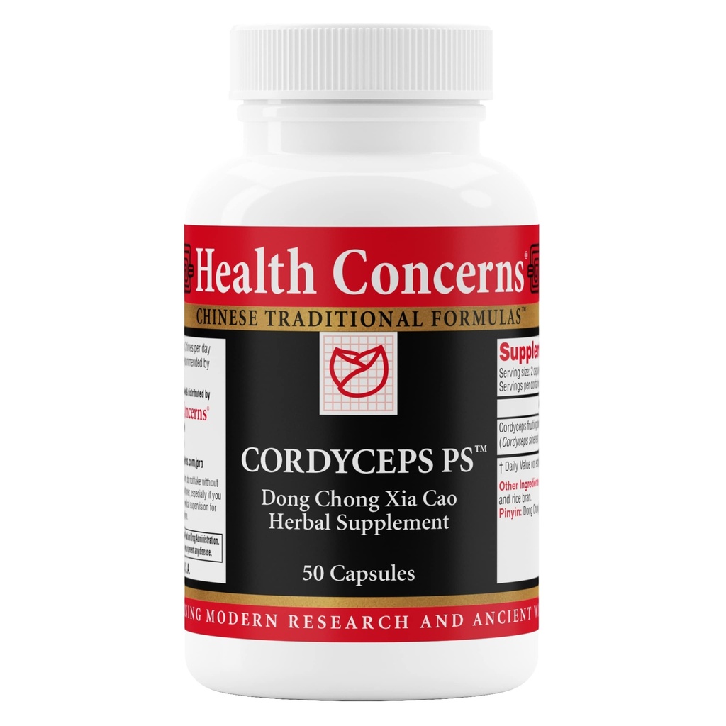 דאגות בריאותיות של Cordyceps PS - Lung Support & Respiratory Health Supplement - Mushroom Fruiting Body for Immune Function, Heart Health, Circulation, אתלטיקה אנרגיה, תמיכה בחמצן - 50 קפסולות