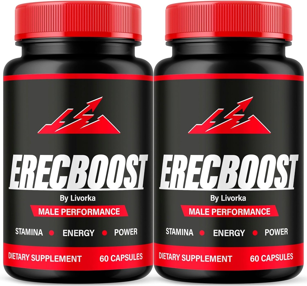 (2 Pack) Erecboost כמוסות לגברים, Erecboost מקורי, Erecboost עבור גברים, ErecBooster, Erecboost En Capsulas, ErecaBoost Pills, Erecboost Pastillas, Erecboost טבעי פורמולה מתקדמת, 120 קפסולות