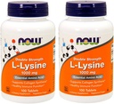 Now Foods L-Lysine 1000mg, 100 טבליות (Pack of 2)