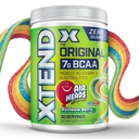 Xtend המקורי אבקת BCAA אבקת Airheads Rainbow Berry Flavor, 7g BCAA ו 2.5g L-Glutamine, סוכר חינם פוסט חינם פוסט טיפול שריר התאוששות עם Amino Acids עבור גברים ונשים, 30 משרתים