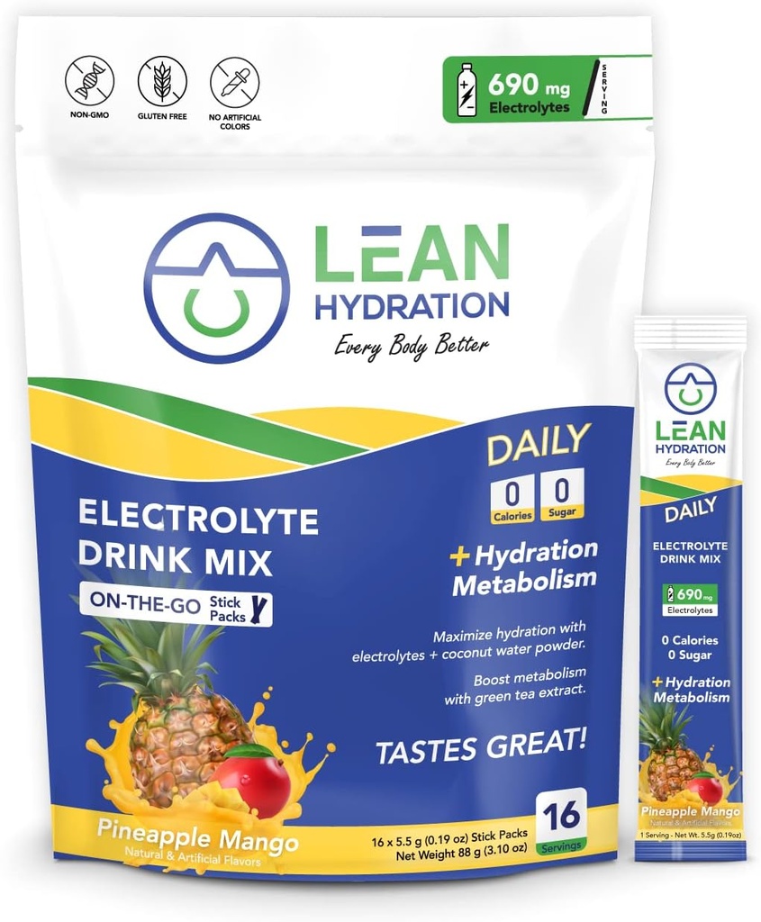 Lean hydrotion Daily Electrolyte Packets Drink Mix