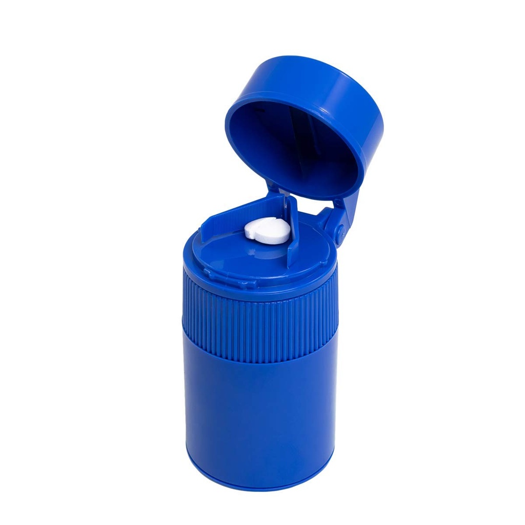 EZY DOSE Pill Crusher and Cutter for Dogs and Animals, Daily Usage, Safely Cuts and Crushes Pills, ויטמינים וטאבלטים, Accurate and Easy Cutting, Great for Hiding Medicine in Treats, Blue, BPA חינם