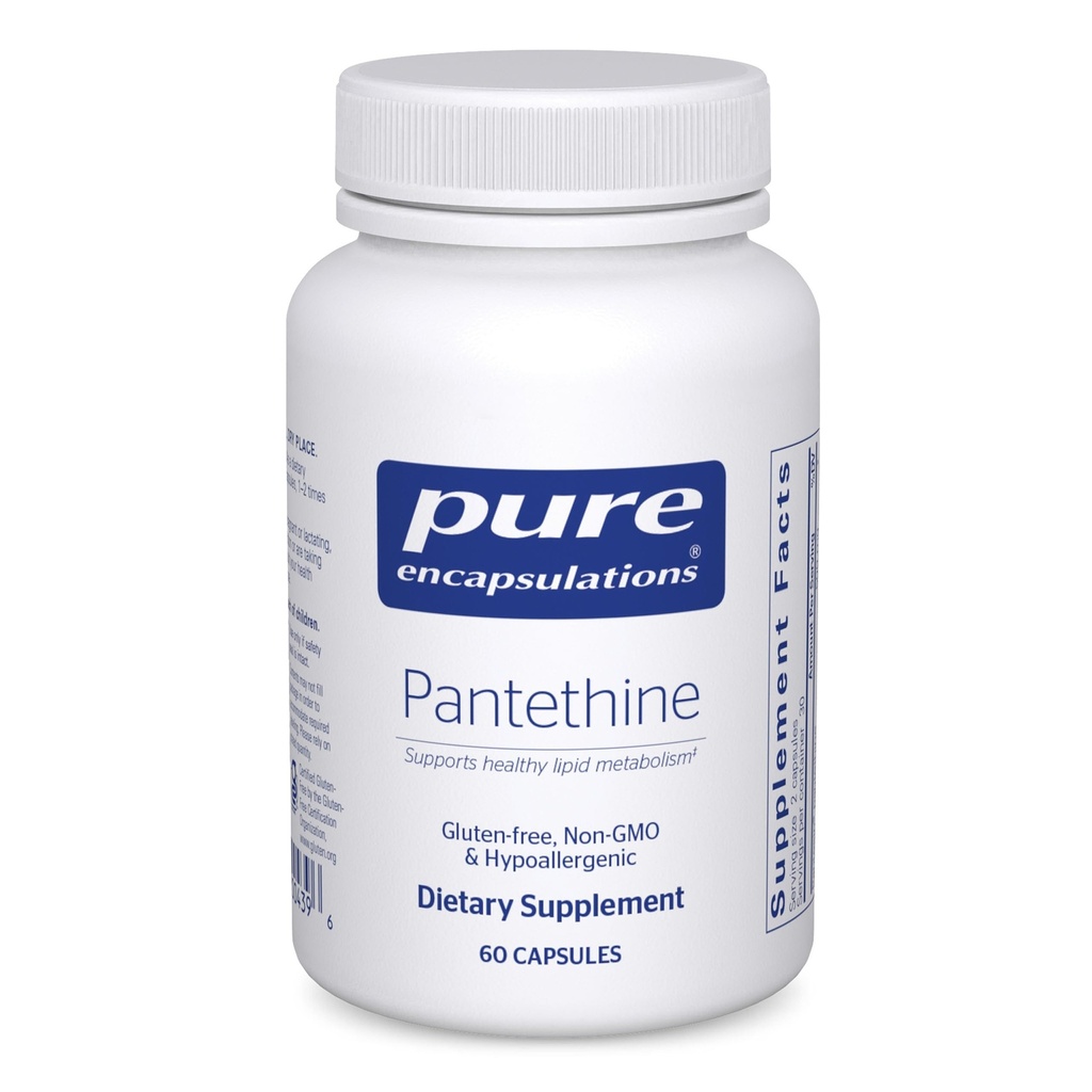 טהור Encapsulations Pantethine | Hypoallergenic תוספי תמיכה בריאים Lipid Metabolism ו- Cardiovascular function