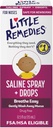 תרופות קטנות Saline Spray & Drops, בטוח לתינוקות, 0.5 oz