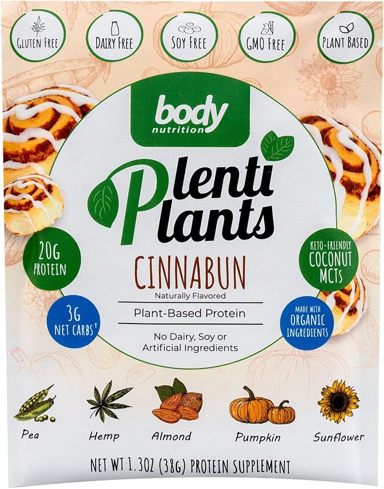 דיאטת גוף פלוטרנטים צמחי חלבון מבוסס חלבון (CinnaBun, 38g)