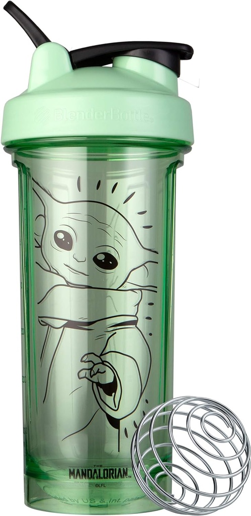 בלנדר בוטל Star Wars Shaker Bottle Pro Series Perfect for Protein Shakes and Pre Workout, 28-Ounce, The Child