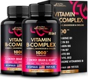 ויטמין B Complex for Men & Women - Made in USA - 11-in-1 B-Complex: B1, B2, B3, B6, B7, B8, B9, B9, B12 עם ויטמין C, Choline, Inositol - אנרגיה, Brain & Heart Support - חבילה של 2 2, B7, B8, B9, B12 עם ויטמין C, Choline, Inositol - Inositol - אנרגיה, Inositol - אנרגיה, Brain & Heart Support תוסף תמיכה