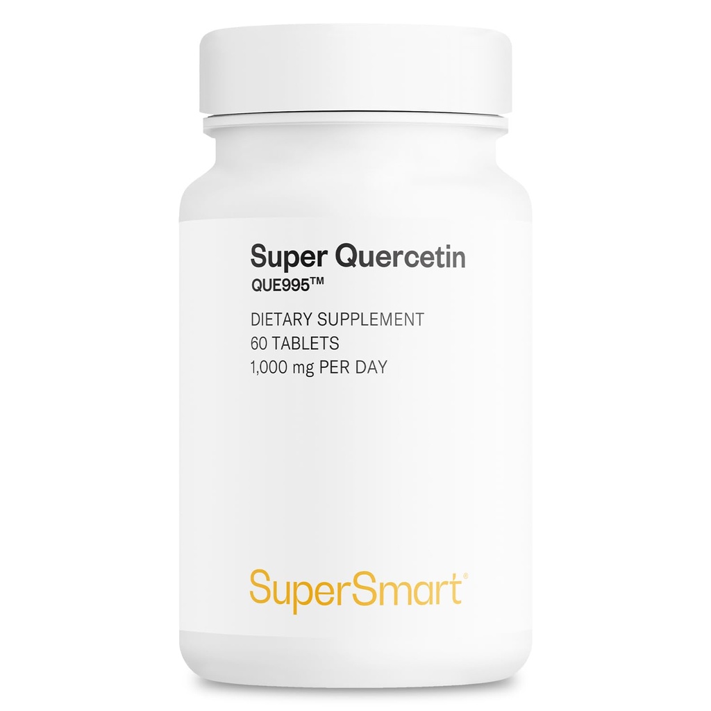 סופר חכם - Super Quercetin 1000 מ"ג ליום (Patented QU995) - תוספת גבוהה Quercetin - bioflavonoids טבעי | Non-GMO & Gluten Free - 60 טבליות