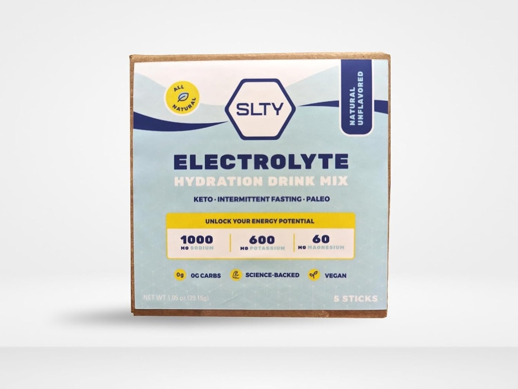 SLTY Electrolyte Haydration לשתות Mix Keto Paleo טוב עבור I לסירוגין מהיר, 1.05oz (Pack של 5)