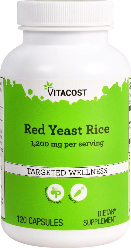 Vitacost Red Yeast Rice - 1200 מ"ג - 120 קפסולות צמחוניות