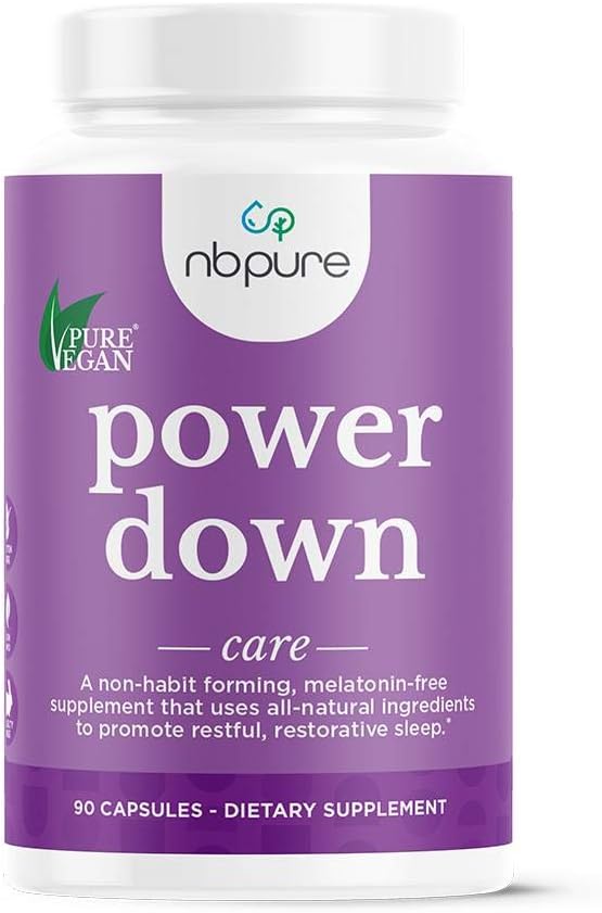 Nbpure Power Down Sleep, Melatonin- Free, 90 Count