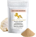 Addictive Wellness Lions Mane תוספת אבקה, Premium Quality Lions Mane Mushroom אבקת כפולה-Extract Nootropic, Sugar Free, Vegan & Paleo Lion's Mane Mushroom תוסף 1500 מ"ג (100 גרמות)