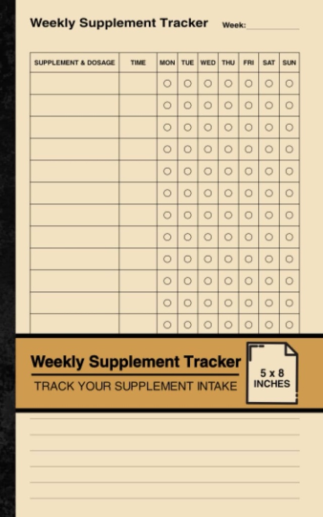 תוסף שבועי: פשוט תוסף ספר | Track Your תוסף Intake