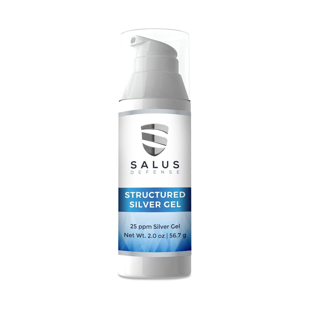Structured Silver Gel - שימושי עבור Bandages - יד טבעית Sanitizer - יותר טוב מ-Coloidal Silver - 2 Ounce 25ppm בטוח לכולם.