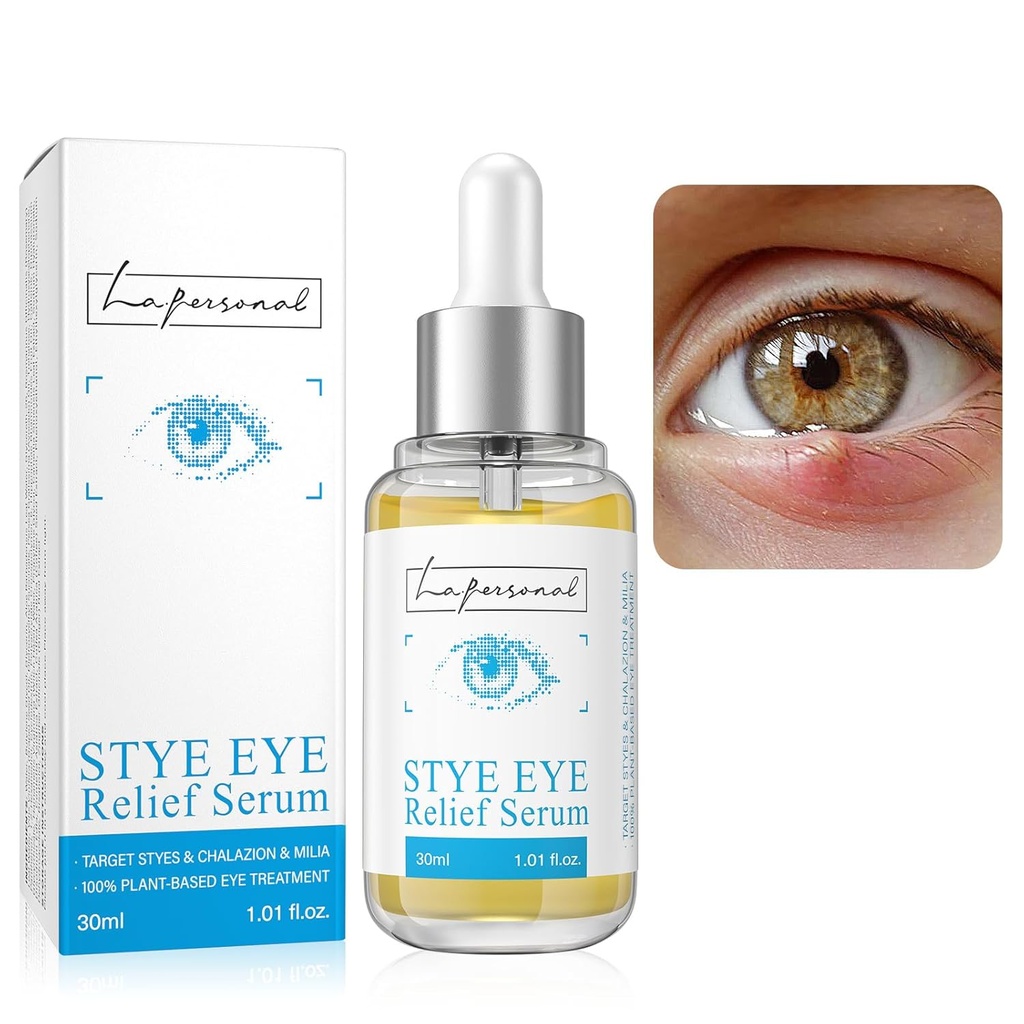 LA.PERSONAL Stye Eye Treatment, Chalazion Remover, עין Serum עבור Styes Chalazion ו- Blepharitis טיפול, עם שמן אבוקדו, שמן buckthorn ו Caffeine 1.01 Fl oz / 30 Ml oz / 30 Mll oz / 30 Mll oz / 30 Mll oz