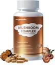 Mushroom מורכב 2600 מ"ג, 120 קפסולות - 10 Mushrooms בלגן - Reishi, Lions Mane, Cordyceps, Chaga, טורקיה Tail, Maitake, Shiitake, Oyster Nootropic Complex - Brain, Energy, Focus Pills