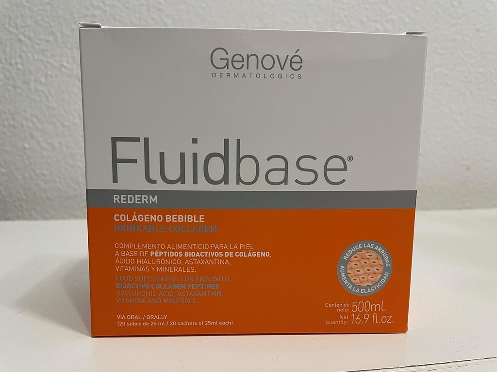 Fluidbase® Rederm Drinkagen 20 sachets של 25 מ"ל כל אחד. קולוגניאו Bebible