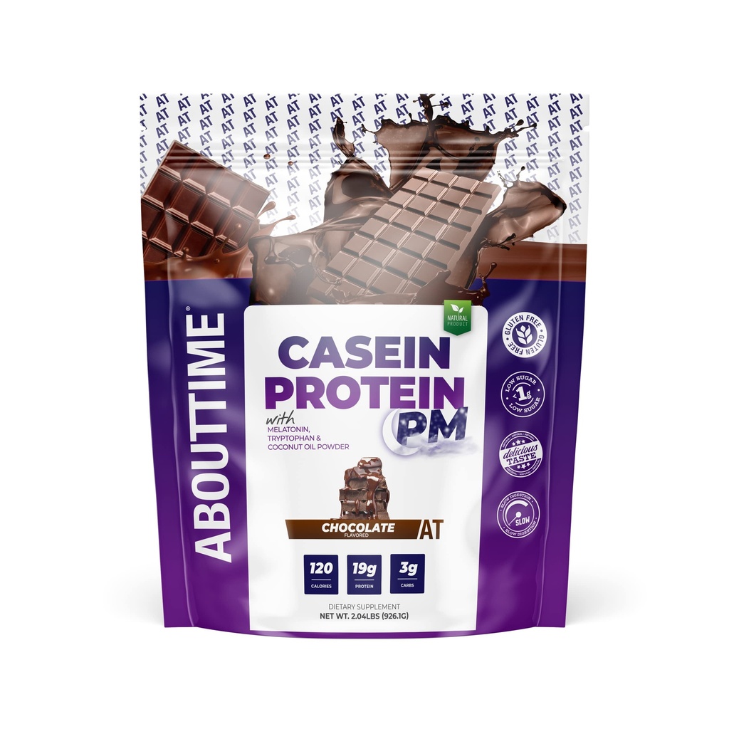 אודות שוקולד חלבון Time Casein, 19g חלבונים, Nighttime Recovery Formula, No artificial Sweeteners, No Growth Harmons