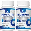 300 מיליארד CFU Probiotic, 12 סטרינס עם 3 פרוביוטיקה אורגנית, פרוביוטיקה לנשים וגברים, תוספת יומית עבור Digestive, Immune, Gut & Bloating Health, Shelf Stable, טבעוני, 120 ספירות