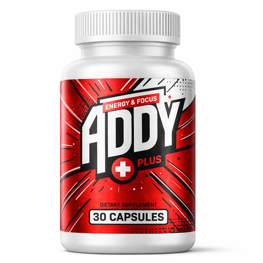 ADDY Plus - Brain Booster - Focus, Energy, and Memory Support ויטמינים - Adderall Alternative - Focus & Energyתוסף - אנרגיה נקייה - שארפ פוקוס - Get More Done with Addy Plus - 30 ct