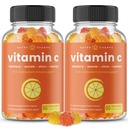 NutraChamps ויטמין Cmies for Adults & Kids, 5in-1 Immune System Support with Elderberry, Rosehips, Citrus Bioflavonoids & Acerola Cherry, Immunity Booster Supplement (Pack of 2)