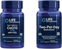 Life Extension Super Ubiquinol CoQ10 100 מ"ג 30 Softgels אנרגיה סלולרי תמיכה Bundle עם 2-Per-Day High Potency 120 Tablet Multivitamin