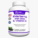 היברידית Nutraceuticals Black Elderberry קפסולות, עם Echinacea, Turmeric, Garlic, Zinc, ויטמין C, E ו B6, Probiotics ו L-Glutamine (60 קפסולות)