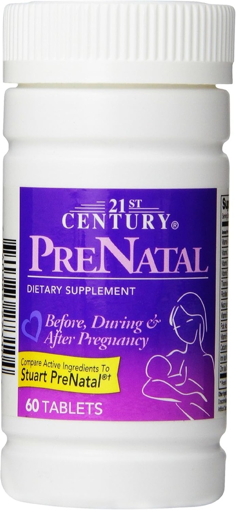 21th Century Prenatal Tablet, 60 Count (Pack of 2)
