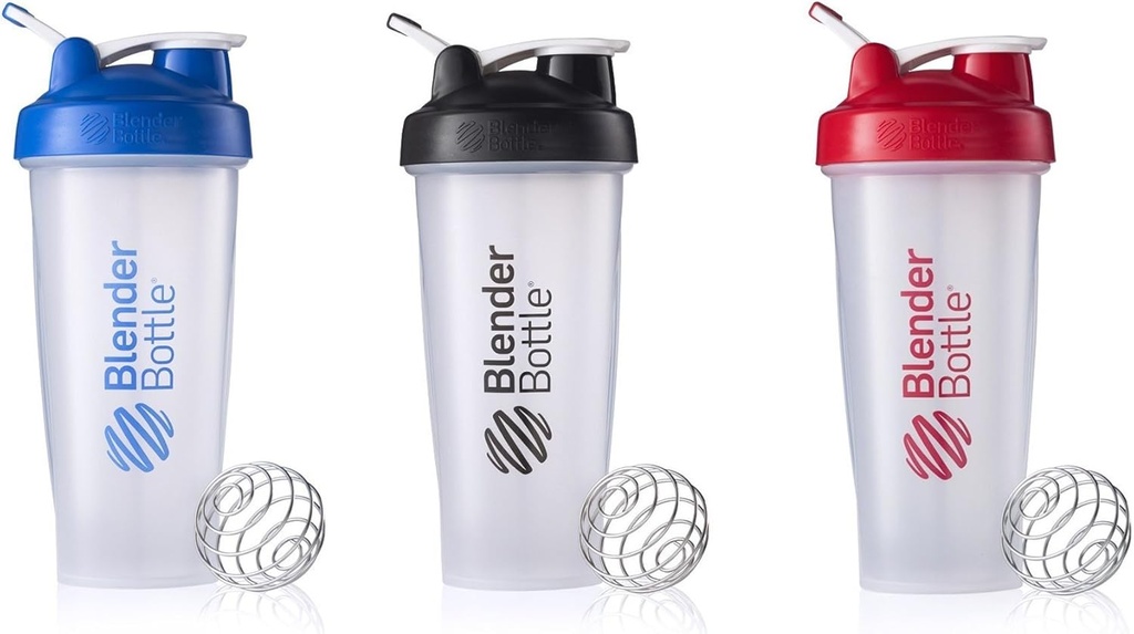 בלנדר בוטל 3Pack Water Bottle, Blue/Black/Red