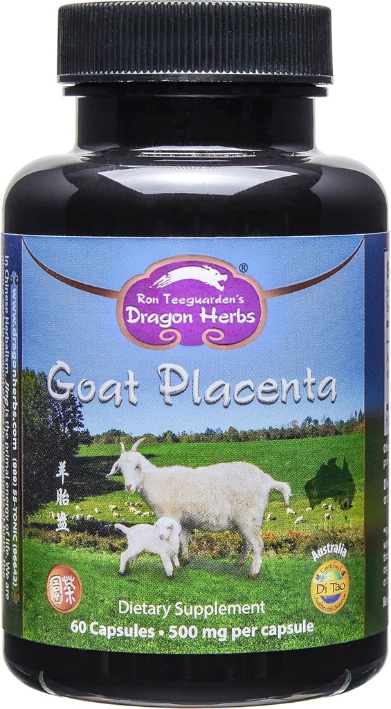 Dragon Herbs - Goat Placenta קפסולות - 500 מ"ג - 60 קפסולות