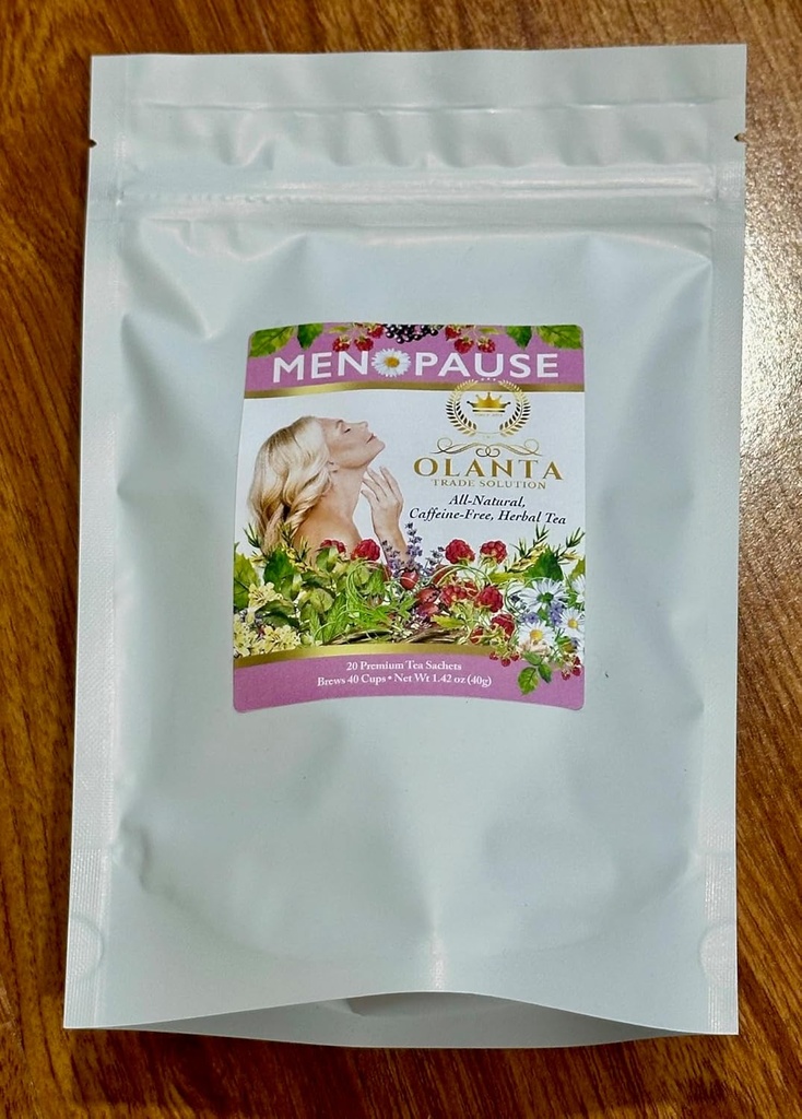 MENOPAUSE TEA - natural support menopause vitamins for women, menopause support dietary supplement, support when hot flashes menopause natural with Ashwagandha - 20 Premium Tea Sachets