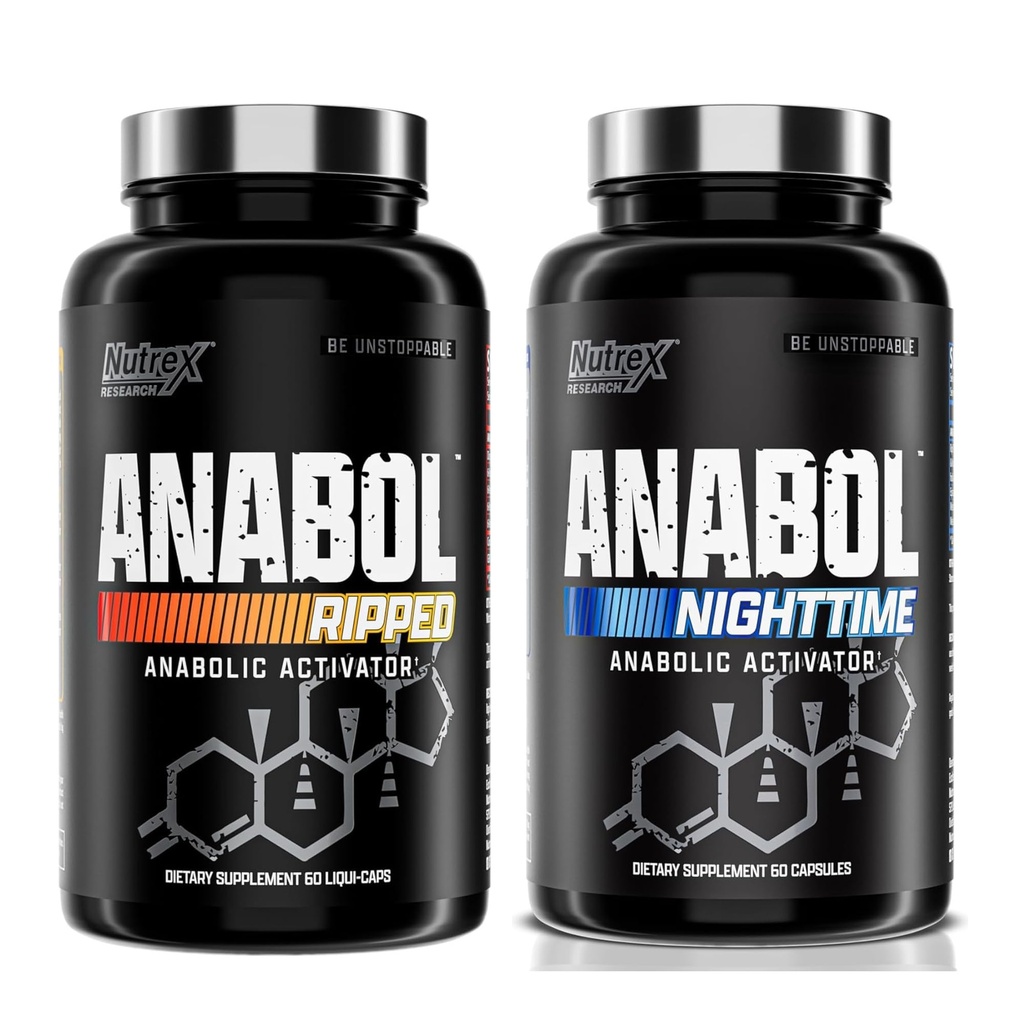 Nutrex מחקר Anabol Ripped & Nighttime ראש הממשלה בונה ו Shreding Combo