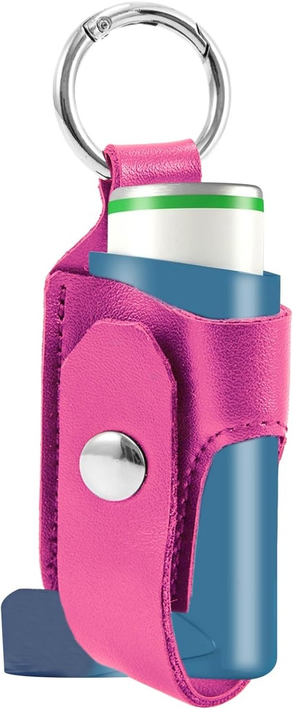 Asthma Inhaler Holder PU Skin Travel Handy Holder, קל משקל נייד Asthma Inhaler Case for Adults and Kids (Inhaler Not Included)