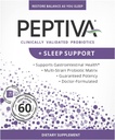 Peptiva 26 מיליארד CFU Probiotic ו- Sleep Support - קלינית אימות Multi-Strain Probiotic - Lactobacillus ו Bifidobacterium, Melatonin - 60 Count