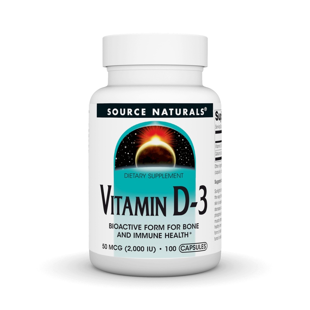 מקור: Naturals ויטמין D-3 2000 iu תומך העצם & Immune Health