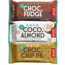 טוב! חטיפים Keto Variety Pack חלבון Bar, טבעוני, Soy & Gluten חינם, נמוך סוכר החלפת, 10g חלבון גבוה, חטיף טבעי בריא, עבור ספורטאים & Active Lifestyles, 3g Net Carbs,12 Bars Bars