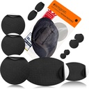 AZengear Fix Patches - Waterהוכחה, self-Adhesive, Tear-Cold-Heat-Resistant Polyester הבד לתקן Down Jacket, Puffer, Snowsuit, Shoe, Tent, PVC, תלבושות, Upholstery (Black)