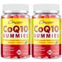 CoQ10 חניכיים עם PQQQ - 400 MG Coenzyme Q10 High Potency, משופרת עם Ayurvedic Herbs, התאמת Mushroom ו פרוביוטיקה עבור הלב, המוח, האנרגיה, Immunity, Cherry Flavor, 120 חניכיים טבעוניות