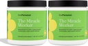 The Miracle Worker Magnesium אבקת תוסף: צמצום מתח ושיפור איכות השינה ואת סדירות בעוד Easing שריר Cramps, Strawberry Flavor, 60 המשרתים Total, 2 Pack