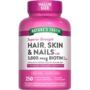 שיער האמת של הטבע, Skin & Nails ויטמינים | 5000mcg | 250 Softgels