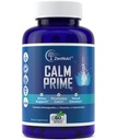 Calm Prime Stress Relief תוסף non-Drowsy | Mood Support Supplement | Mood Boost | טבעוני יום מתח תוספת תוספי Calm Aid | ויטמין מתח - אשוגנדה, ולריאן Root - 60 Count Count