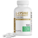 Bronson L-Lysine תוספת כוח 1000 MG ל- Tablet High Potency, Immune Support & Supports Collagen Synthesis, Non-GMO, 100 טבליות צמחוניות