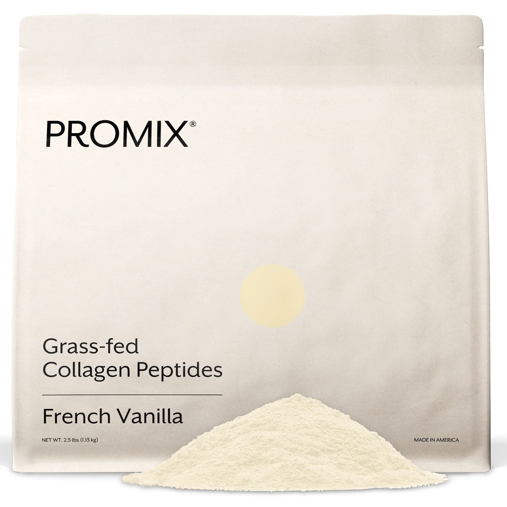 ProMix Nutrition hydrolyzed Collagen Peptides חלבון - סוג 1 ו 3 Grass פד קולגן, סוכר קוקוס אורגני, וניל - 2.5 פאונד (Pack of 1)