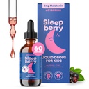 JoySpring Sleepberry Kids Melatonin 3 מ"ג - Sleep Aid with L Theanine, High Absorption ברי טיפות (2 fl oz) 60 משרתות, מלטונין של ילדים עם ויטמין D ילדים מסעות חיוניים