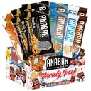 Anabar חלבונים Bar, Theחלבון-Packed Candy Bar, Best Tasting חלבונים Bar, No Sugar אלכוהולs, חלבונים גבוהים, טעים להפליא, 20 גרמות של חלבון (12 ברים, Variety Pack)