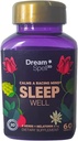 Dream Spell 3D Natural Based Sleep Aid - Soothes a Alert Mind, No Next-Day Grogginess-Free Innovative Formula with 3Mg Melatonin, GABA, Hops - Nights - Dark Nights, מרעננים בוקרים - 60 קפסולות