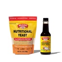 Bragg Premium 12 Ounce Nutritional Yeast Seasoning Pouch - טבעוני, גלוט גבינה חינם פלאס וקוקוס Aminos, All Purpose Seasoning, 10 Oz, Single Single Single Seasoning Pouch