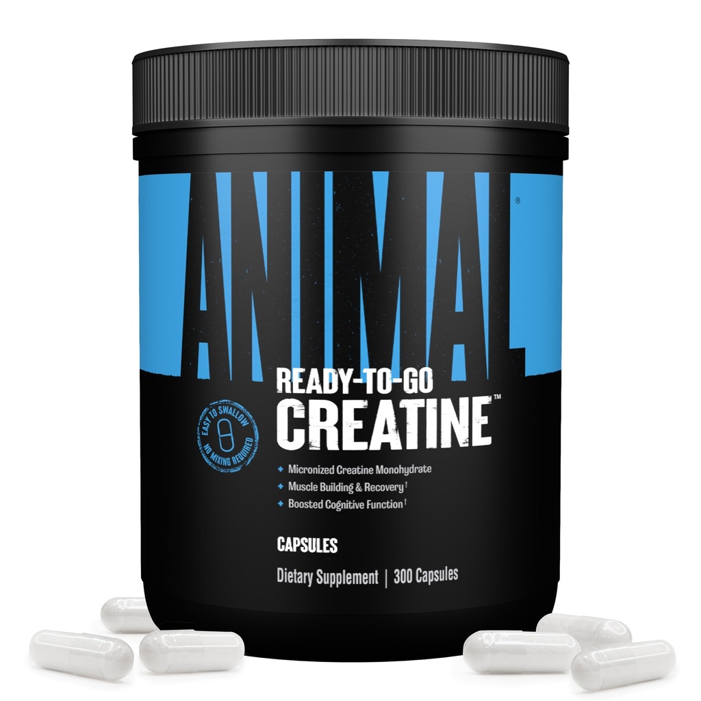 חיות Micronized Creatine Monohydrate קפסולות - 300 Caps, 2500 מ"ג כדי לתמוך בצמיחה שרירית, אנדורנס, ATP הפקה, פונקציונליות קוגניטיבית, כוח, התאוששות, ודחי שרירים עייפות