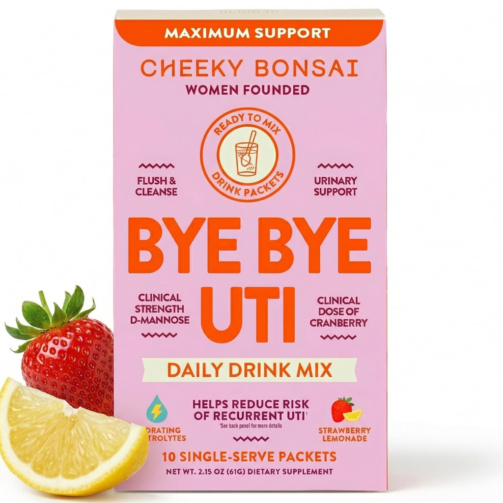 Cheeky Bonsai, Urinary Health hydrotion Packets, Flush & Protect The Urinary Tract with D-Mannose, Cranberry & Electrolytes, Hibiscus Lemonadeor (10 Packets) לא הוסיף סוכר, טבעוני וגלוטן חינם חינם חינם חינם חינם חינם חינם ללא גלוטן.
