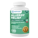 WeLMATE Allergy הקלה - Diphenhydramine 50 מ"ג - 1000 קפסולות הרוזן - Antihistamine - אלרגיה ותסמינים קרים - Sneezing, Runny Nose, Itchy Eyes & גרון
